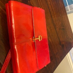 Vintage 1960 RAYNE Red Leather Women's Bag